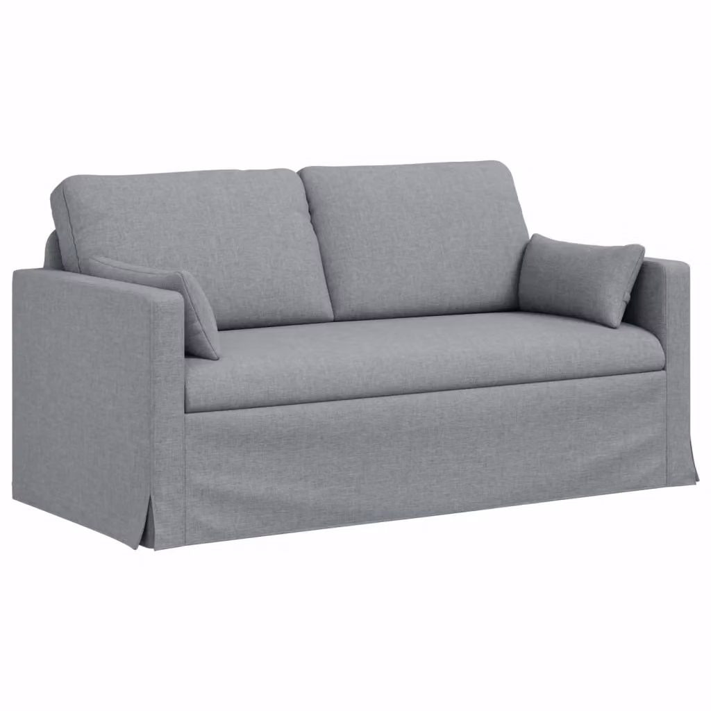 Divano vidaXL in tessuto grigio con struttura in metallo e coperture rimovibili L: 158 cm, P: 78 cm, H: 80 cm – 2
