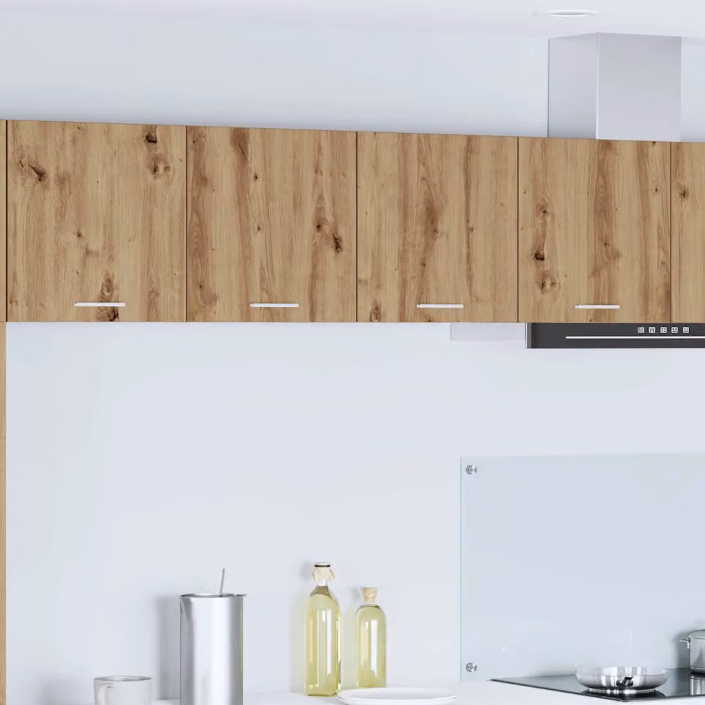 Armadio pensile da cucina moderno vidaXL in legno rovere marrone con ante a battente e ripiani interni L/P/H: 80 x 31 x 40 cm