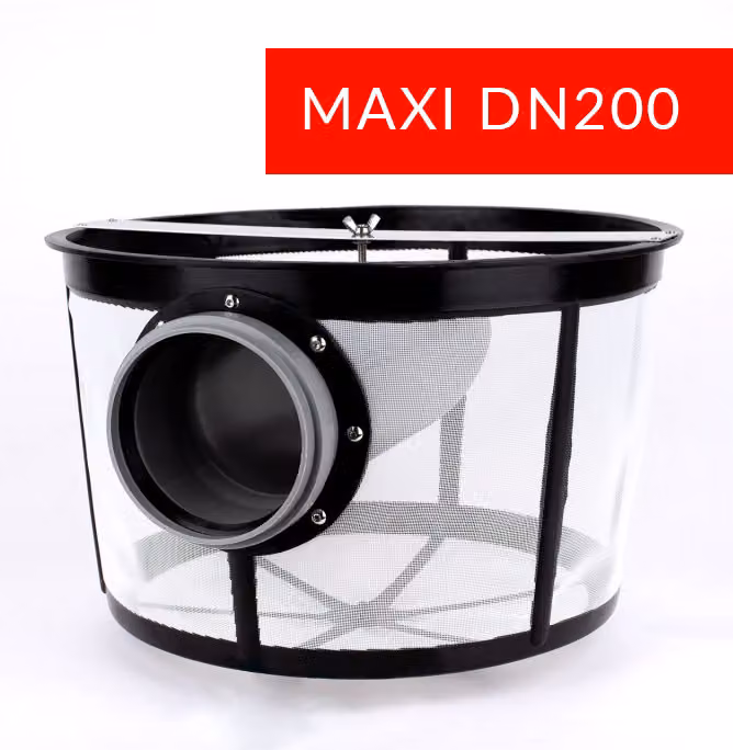 Filtria Clean MAXI DN200 filtro per acqua piovana | filtro per cisterna | cestello filtrante | filtro per l'utilizzo dell'acqua piovana in giardino | diametro: 40 cm