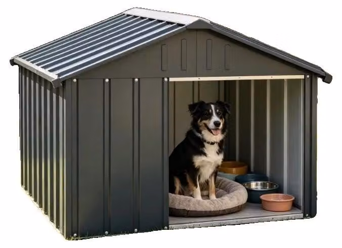 Cuccia per cani, costruzione robusta e duratura, ampio spazio interno, colore grigio scuro