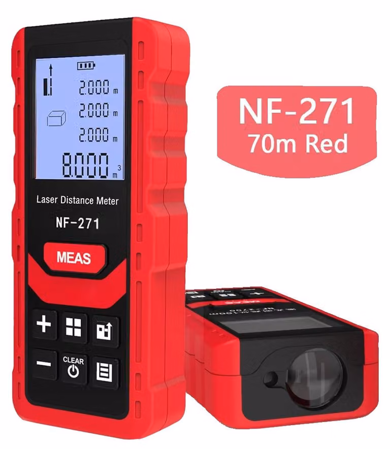 Telemetro laser, funzioni di misurazione versatili, design intuitivo, NF-271-70M rosso