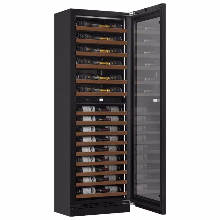 Cantinetta vino da incasso - WineChamber 182 Slim Fullglass Black - Push-Pull - mQuvée