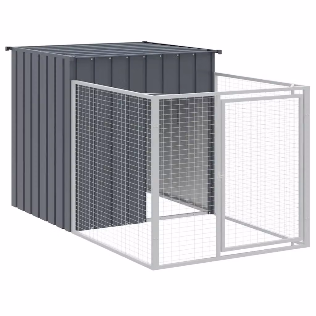 Casetta per cani vidaXL in metallo antracite resistente alle intemperie L/P/H: 201 x 110 x 110 cm – 2