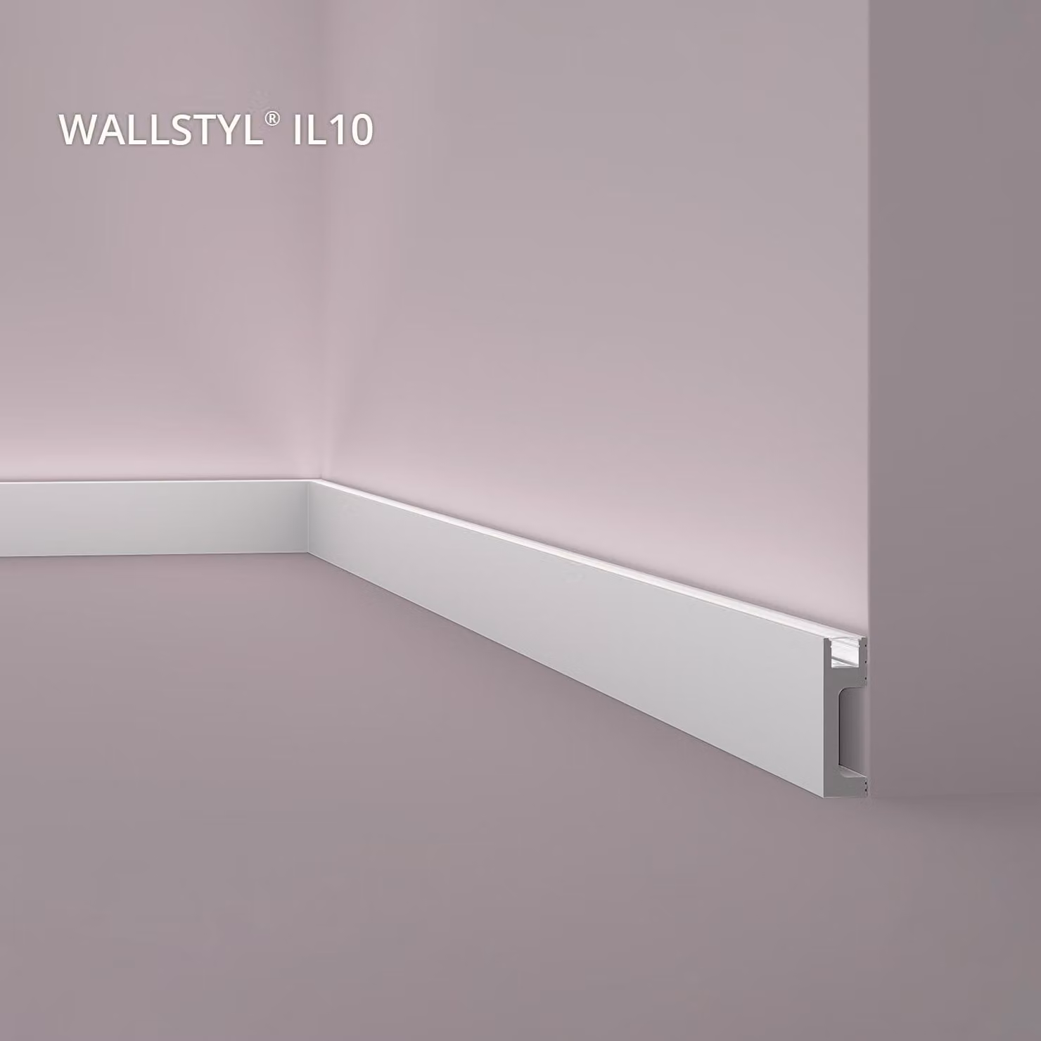Modanatura a pavimento NMC IL10 WALLSTYL Noel Marquet Modanatura decorativa Modanatura decorativa Illuminazione indiretta grigio moderno 2 m