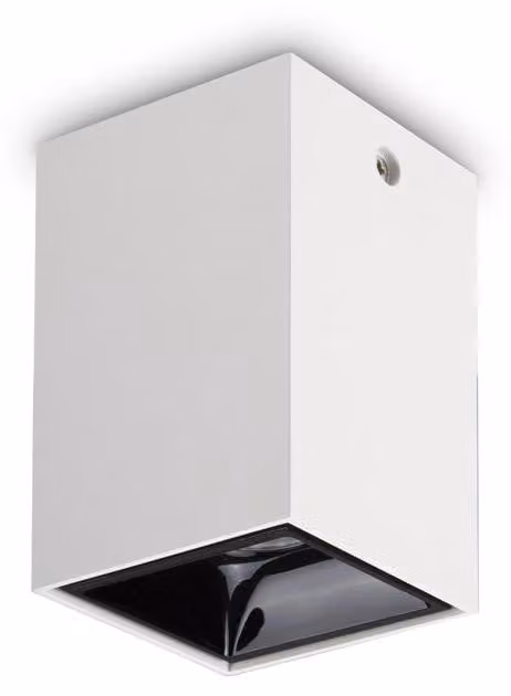 Plafoniera Moderna Nitro Square Alluminio Bianco Led 15W 3000K Luce Calda