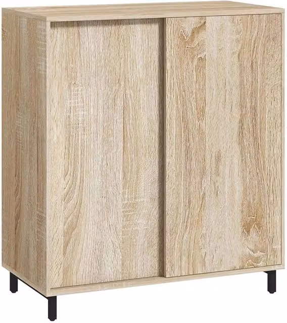 Mobile scarpiera moderna con ripiani regolabili in legno e metallo, L: 80 cm, P: 40 cm, H: 93 cm