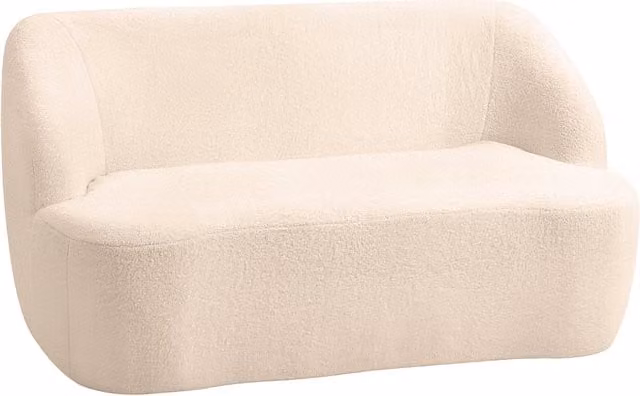 Divano 2 posti in tessuto beige ¨C Minimal ¨C 142 cm