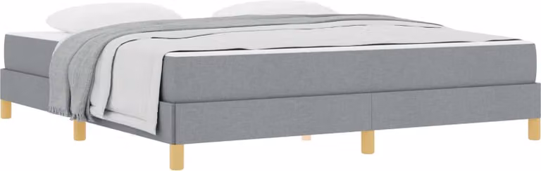 Letto a molle con materasso Grigio chiaro 180 x 200 cm Tessuto