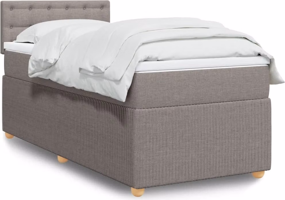 Maison Exclusive - Letto boxspring con materasso Taupe 100x200 cm Tessuto