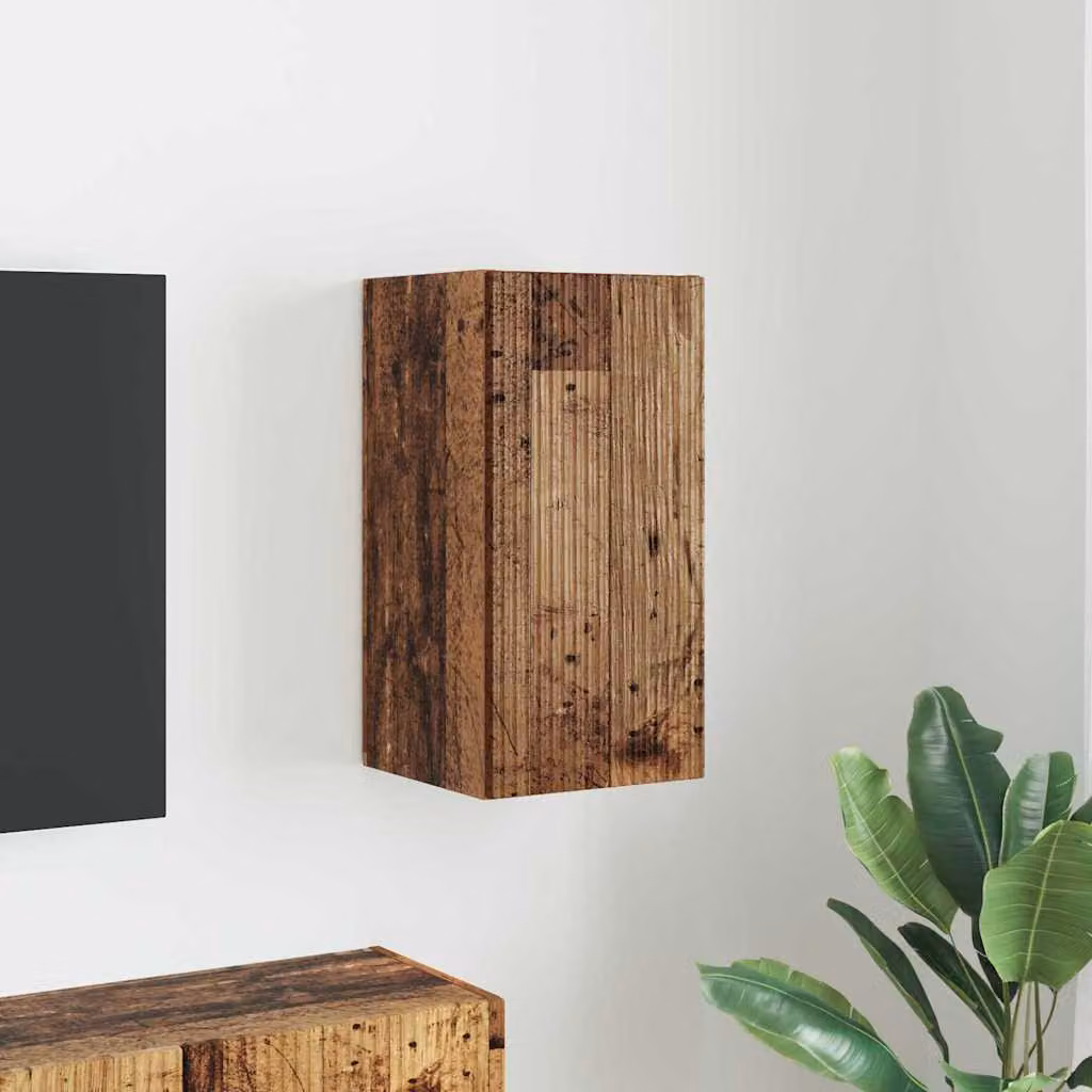 Mobile TV da parete vidaXL in legno vecchio marrone L/P/H: 30 x 31 x 60 cm