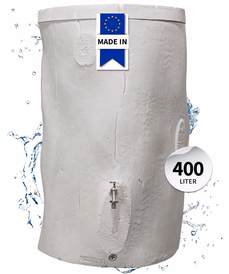 GARANTIA Serbatoio per acqua piovana WOODSTOCK Tronco d'albero 400 litri greywood