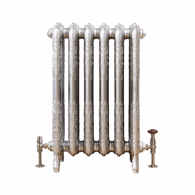 Radiatore in Ghisa Decorato Argento 768x509x250mm - Charlotte