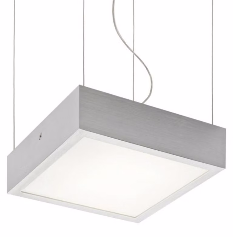 STRUTTURALE LED 20x20 sospesa in alluminio spazzolato 230V LED 12W 3000K