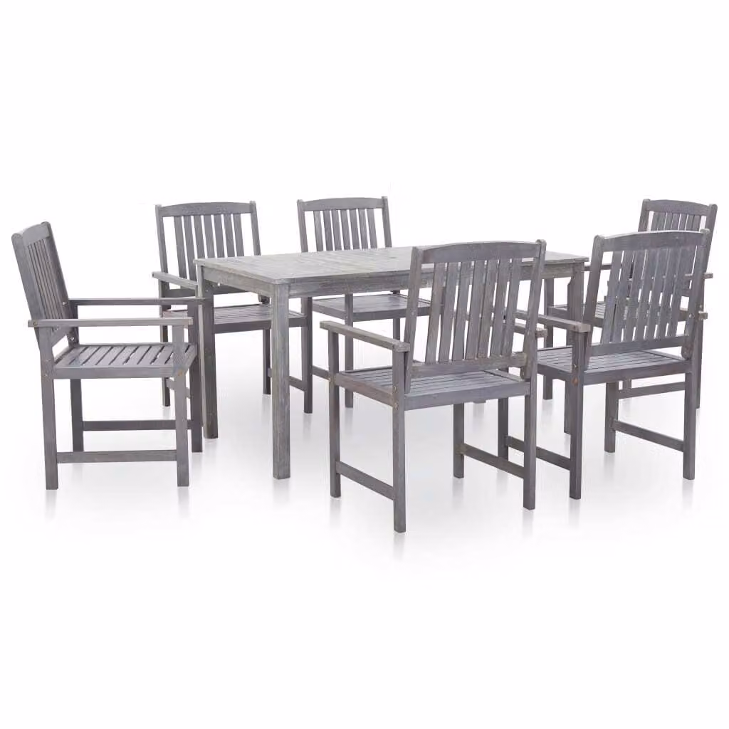 Maison Exclusive - Set da giardino completo per 7 persone, in legno massello di acacia, colore grigio