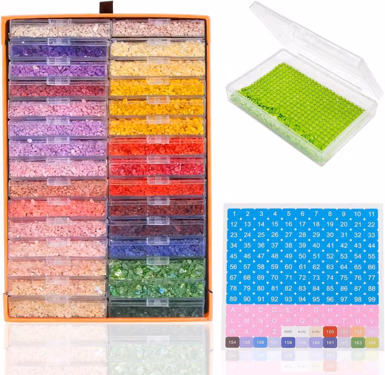 Contenitori di stoccaggio, 30 pezzi con coperchio, contenitori multifunzione 2-in-1 per piccoli oggetti, inclusi etichette