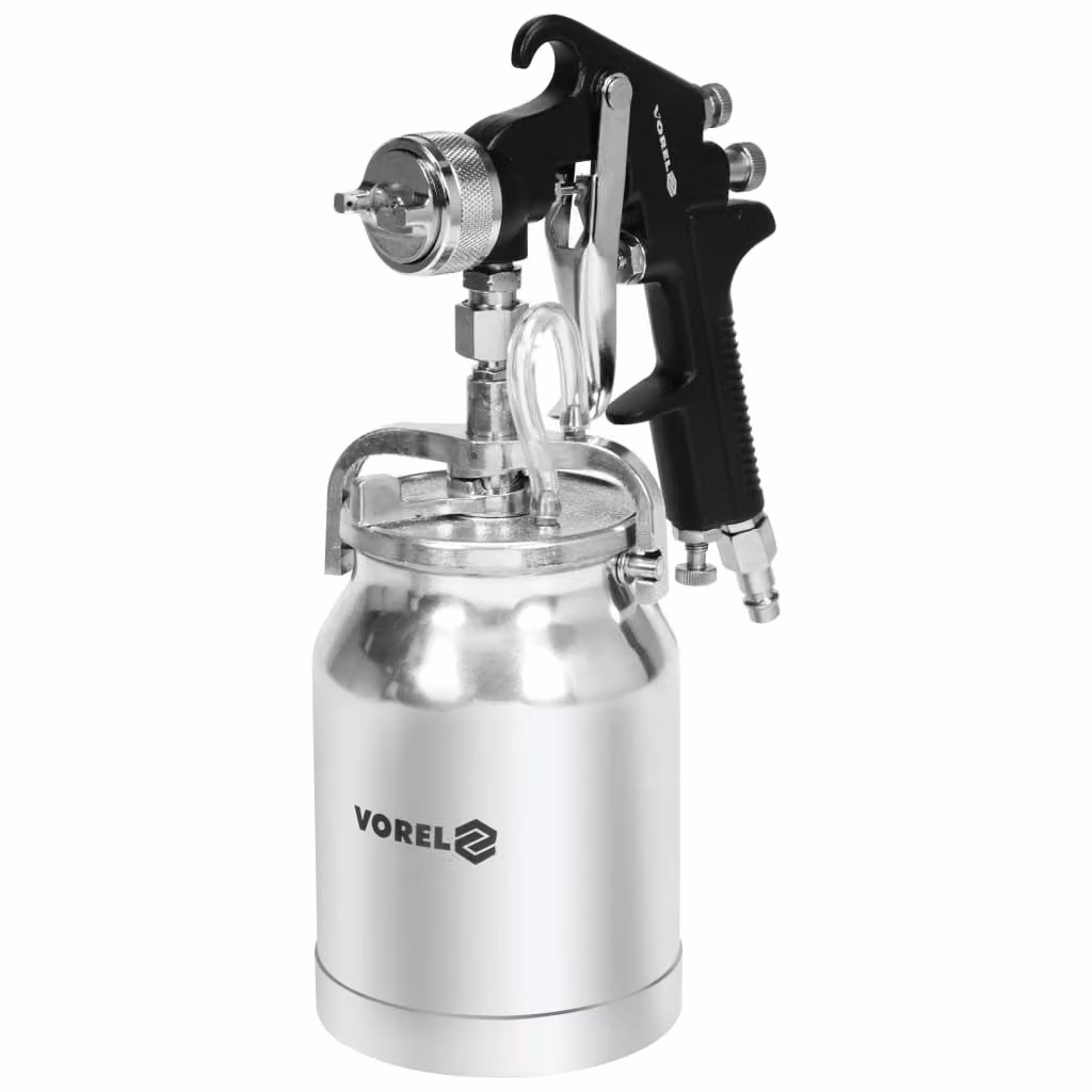 Pistola a spruzzo Vorel Hvlp 1000Ml con serbatoio inferiore 80901
