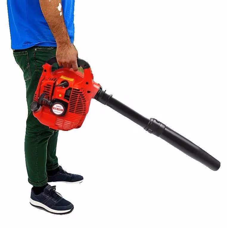 Soffiatore a batteria, modello portatile, motore a due tempi, potenza nominale: 0,75 kW, cilindrata: 25,4 cm³, portata d'aria: 0,13 m³