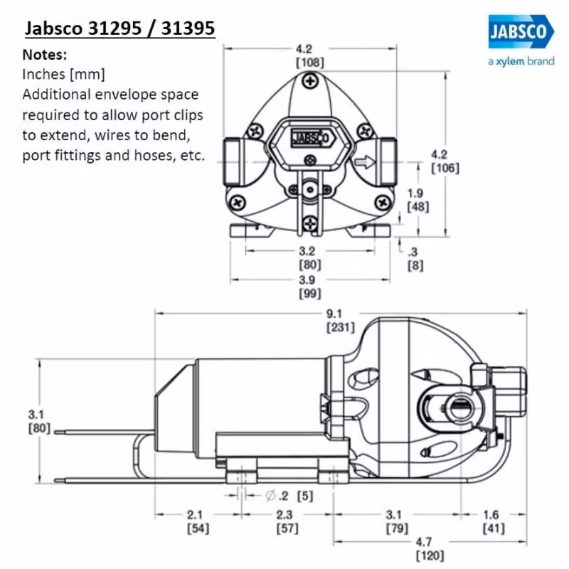 Pompa Jabsco PAR MAX 3 24V 25PSI con attacco da 1/2 pollice, colore nero – 2