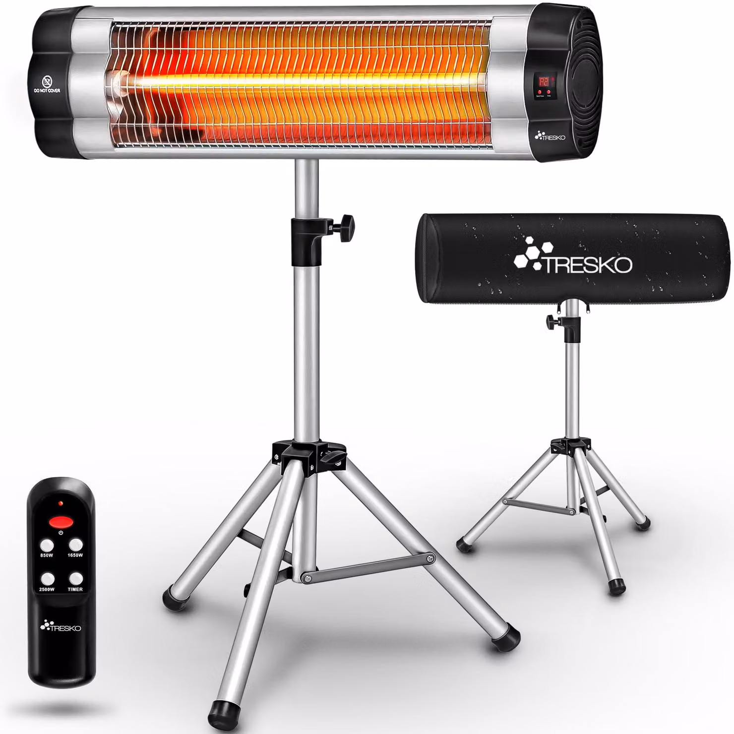 Riscaldatore a infrarossi per esterni - 2500 Watt - Elettrico - Resistente all'acqua