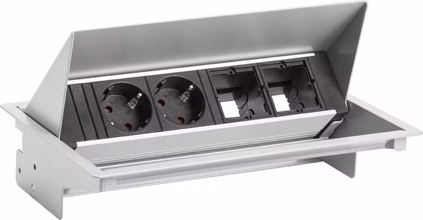 Bachmann 900.402 CONEO Set Einbaurahmen u.4-fach Steckdosenleiste (900.402)