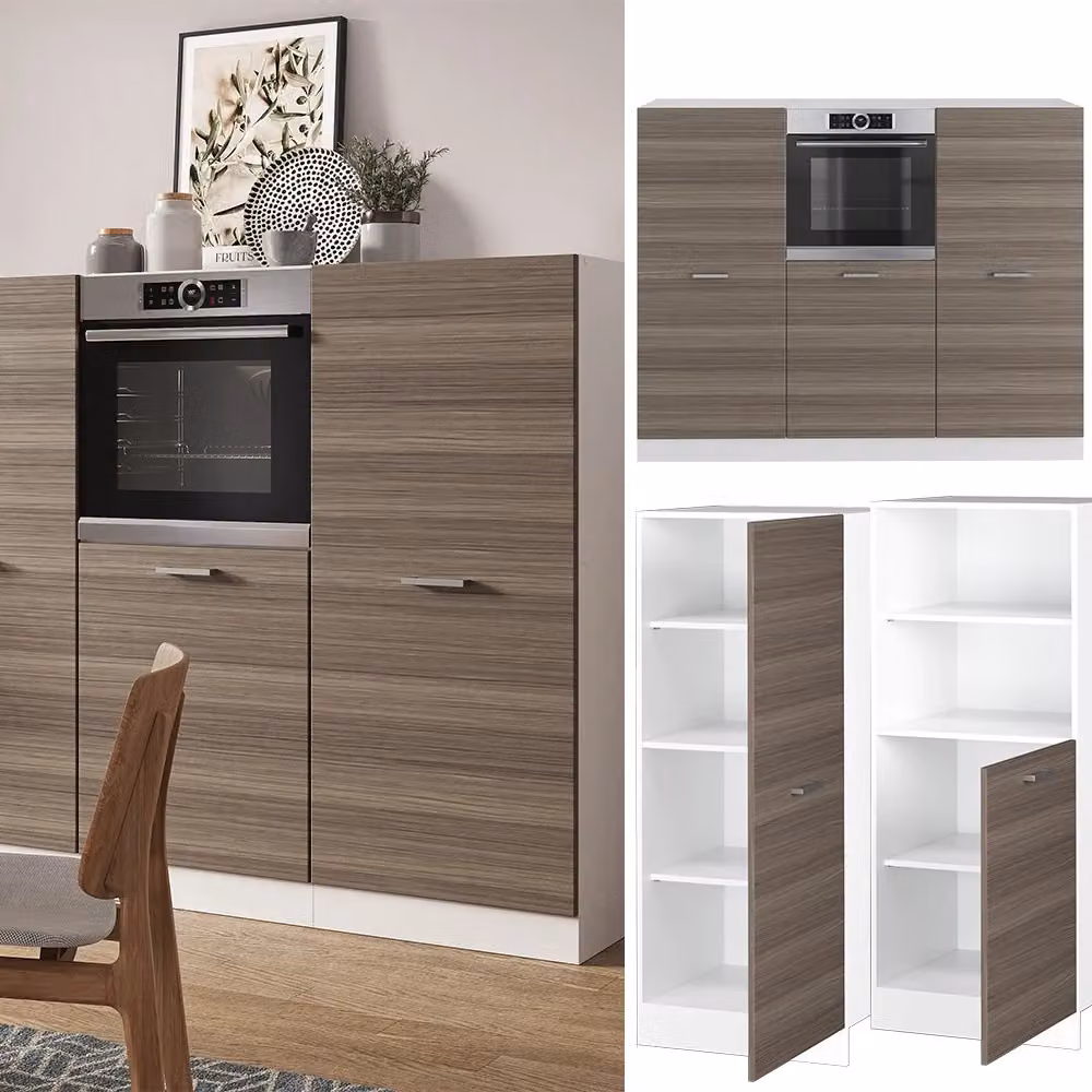 Cucina componibile moderna Vicco R-Line Grigio nobile e Bianco, larghezza 180 cm, senza piano di lavoro – 2
