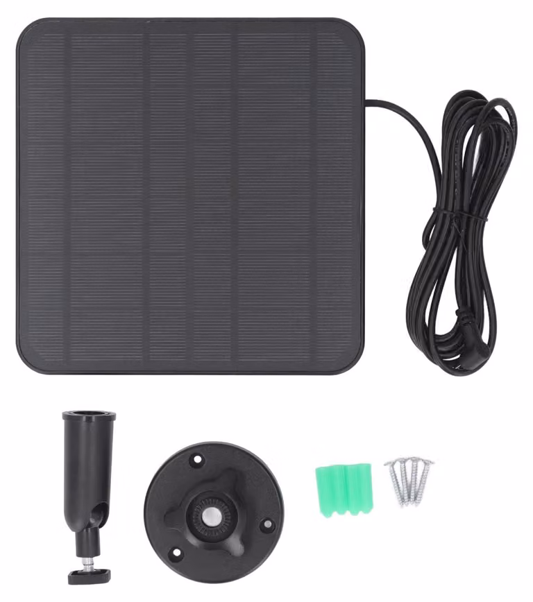 Pannello solare da 12W per la ricarica delle telecamere Ring, grado di protezione IP65, cavo da 3 metri