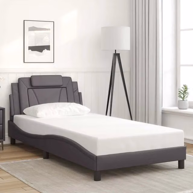 Struttura Letto Giroletto Viana Design Mania in Similpelle Crema L: 100 cm, P: 200 cm – 1