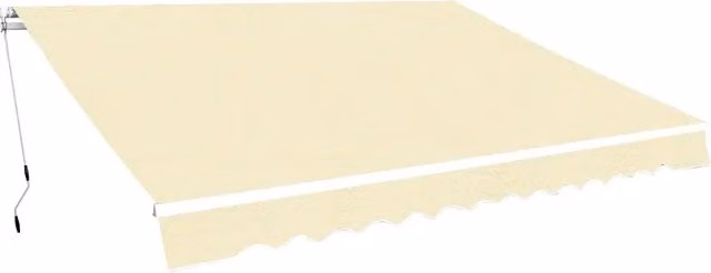 Tenda da Sole Pieghevole Manuale 400 cm Crema 275572