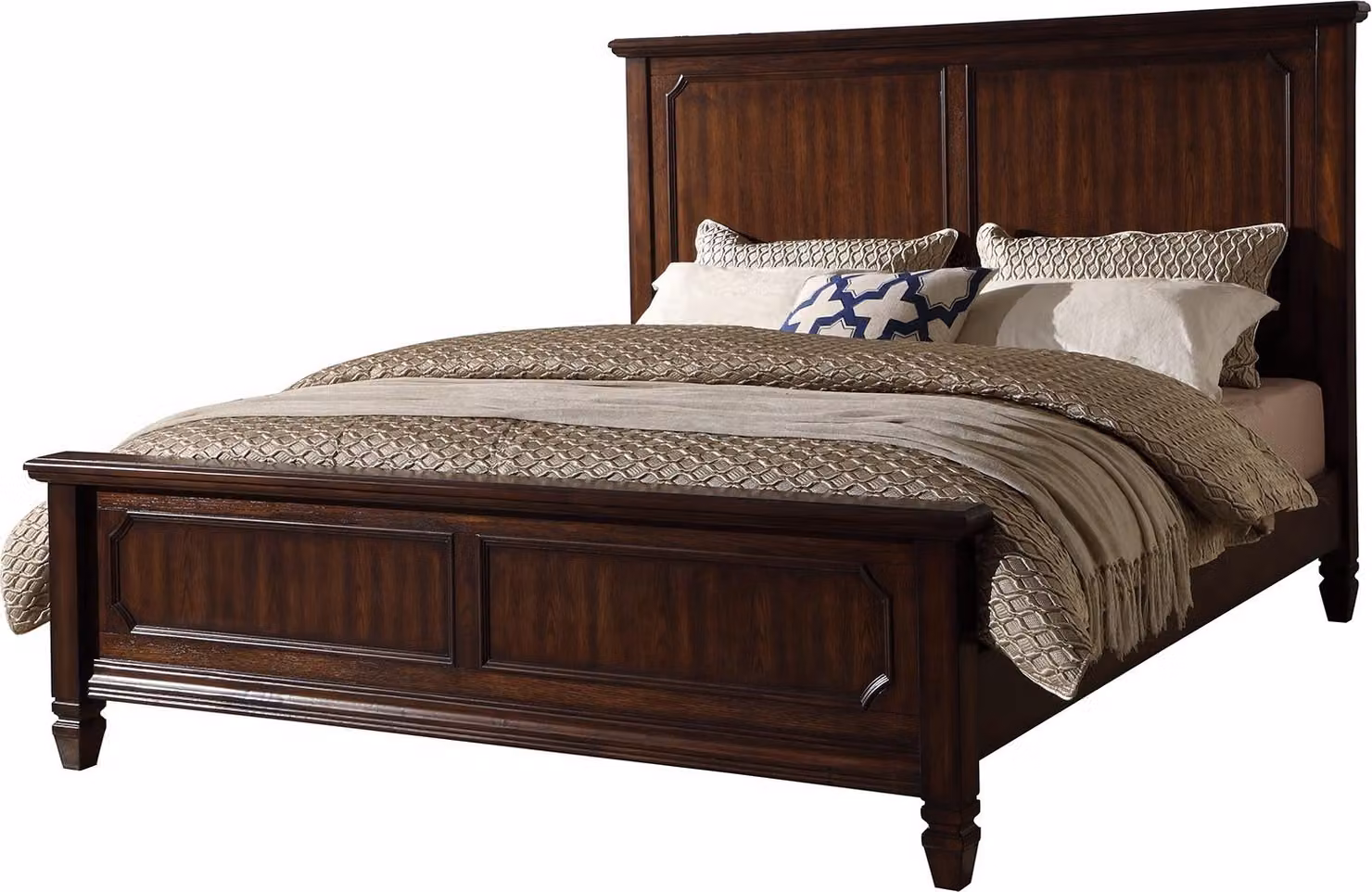 Design Schlafzimmer Bett Luxus Betten Holz Doppel Ehe Polster Möbel 150x200cm
