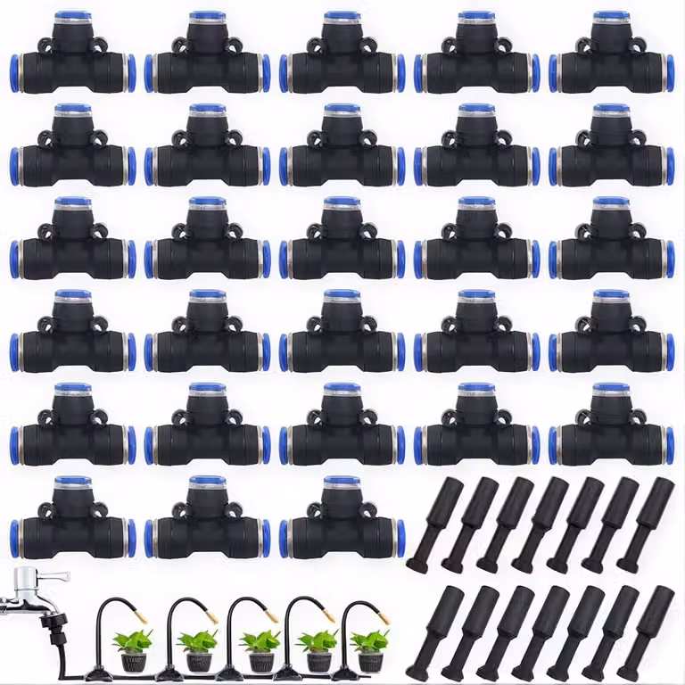 Kit di accessori pneumatici, composto da 42 pezzi, con raccordi a T a innesto rapido, per utensili da 8 mm