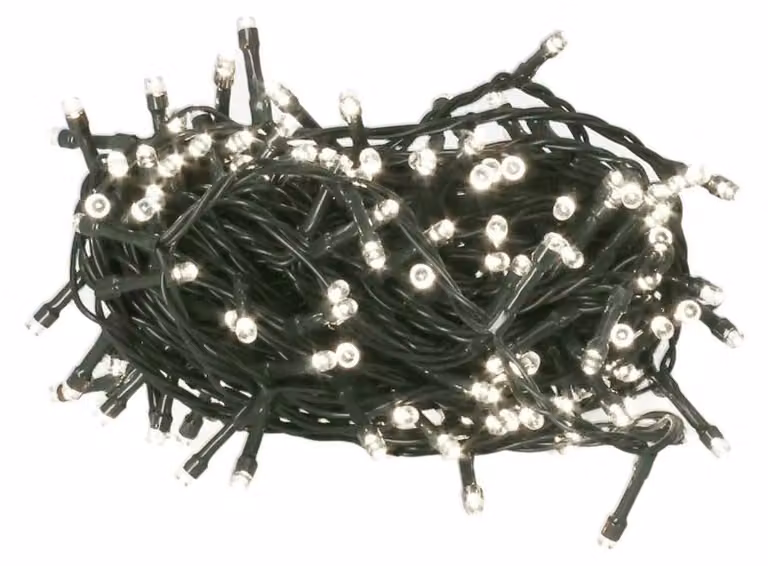 Catena luminosa a LED, 50 lampadine, lunghezza 4,5 metri, grado di protezione IP44, adatta per interni ed esterni