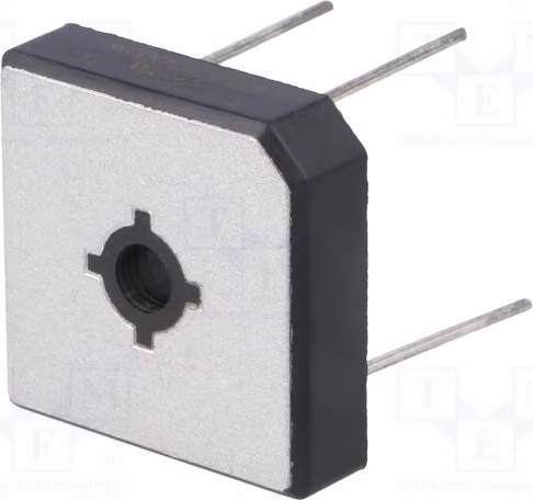 1x Raddrizzatore a ponte monofase Urmax: 50V, If: 25A, Ifsm: 350A, modello GBPC25005W, monofase