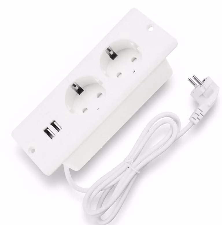 InAndOutdoorMatch - Presa a incasso - 2 porte USB - Bianco