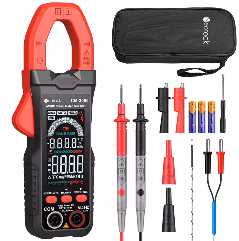 Pinza amperometrica multimetro - 800 A - AC/DC - True RMS - 6000 conteggi - Intelligente