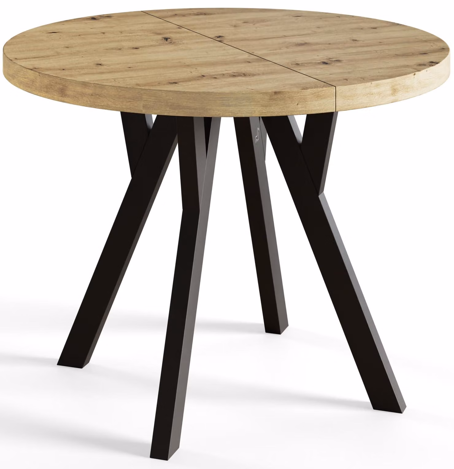 Alpi Moebel, Tavolo da Pranzo, Tavolo per Mangiare Allungabile, Diametro da 110 cm, Artisan, Collezione Ovo