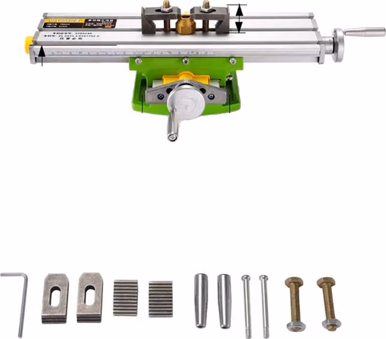 Mini tavolo da lavoro per fresatrice di precisione, dimensioni 330MM x 95MM, dispositivi di bloccaggio regolabili, BG6330