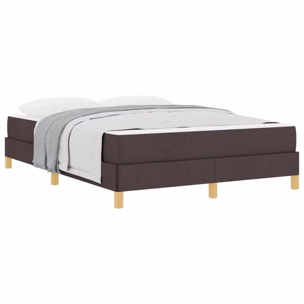 Letto a molle con materasso vidaXL in tessuto marrone, L/P/H: 140 x 190 x 24 cm – 2
