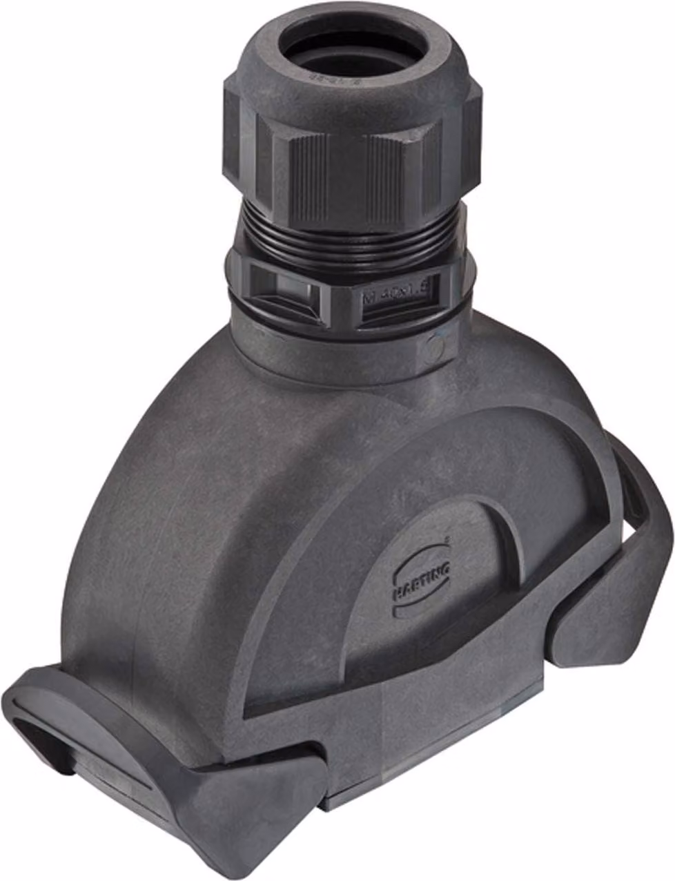 HARTING Han ECO Mod. 24 Alloggiamento connettore con pressacavo, 1xM40 uscita cavo diritta, con 2 staffe trasversali - 1 pezzo