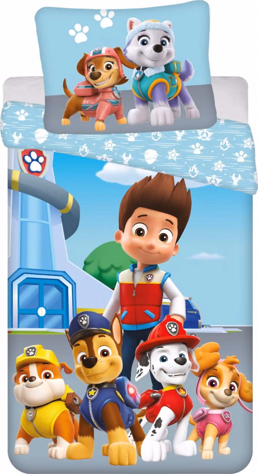 Biancheria da letto in cotone, 140x200 cm e 70x90 cm, con design Paw Patrol