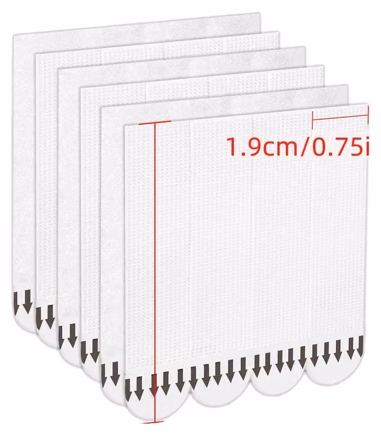 Guide per montaggio, adesivo rimovibile, applicazione senza utensili, dimensioni 1,9 x 9,2 cm, confezione da 24 paia
