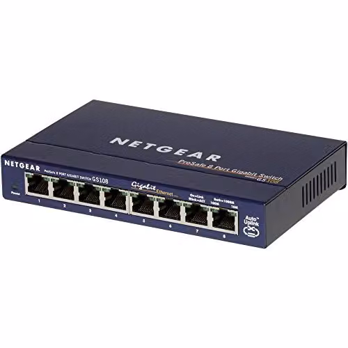 NETGEAR Switch Ethernet 8 Porte, Switch Gigabit Non Gestito GS108