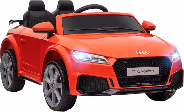 Macchina Elettrica per Bambini Licenza Audi TT con Telecomando e Fari LED Rosso
