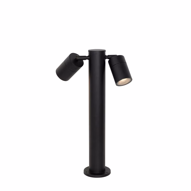 Lampada da esterno a colonna, nera, 45 cm, IP44, orientabile, 2 luci, Duo