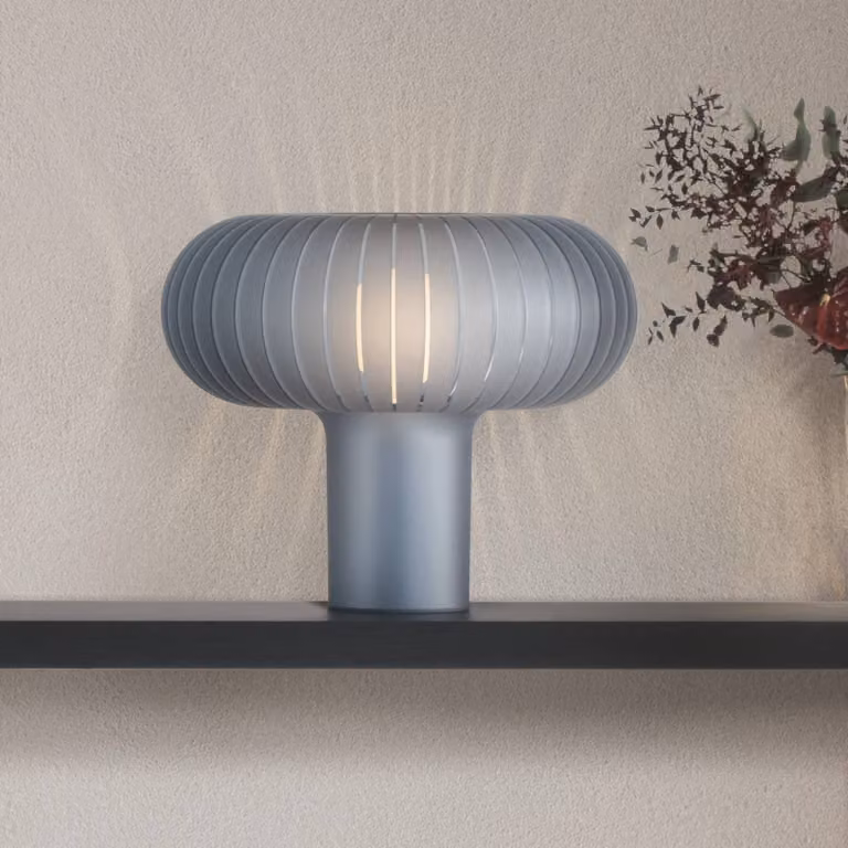 Kartell Lampada da tavolo Teresa Frozen, dimmerabile, Blu, Soggiorno / Sala da pranzo, Plastica, Design, Lampada da tavolo
