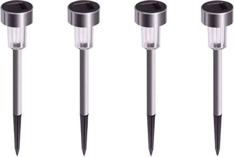 4 lampade da giardino a energia solare - LED