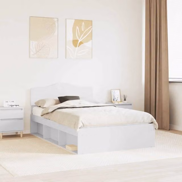 Struttura del letto Bianco 120 x 200 cm Pino massello 3412916