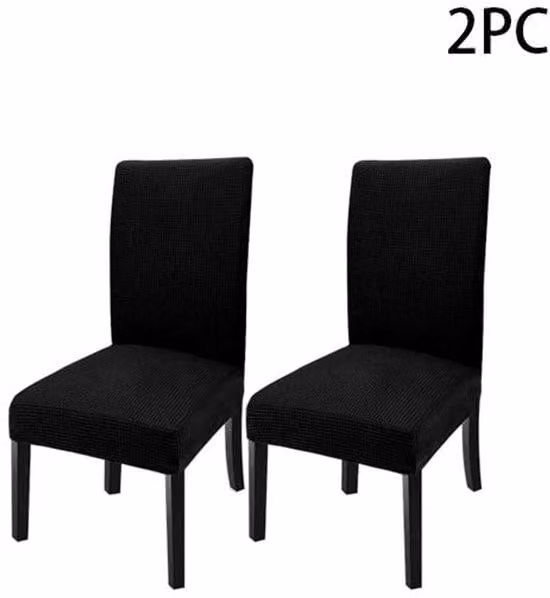 Coprisedie elastiche per sala da pranzo, con schienale alto - Lavabili - Nere - Cuscini per sedili rimovibili per carrozzine - Coprisedie con schienale alto per sala da pranzo