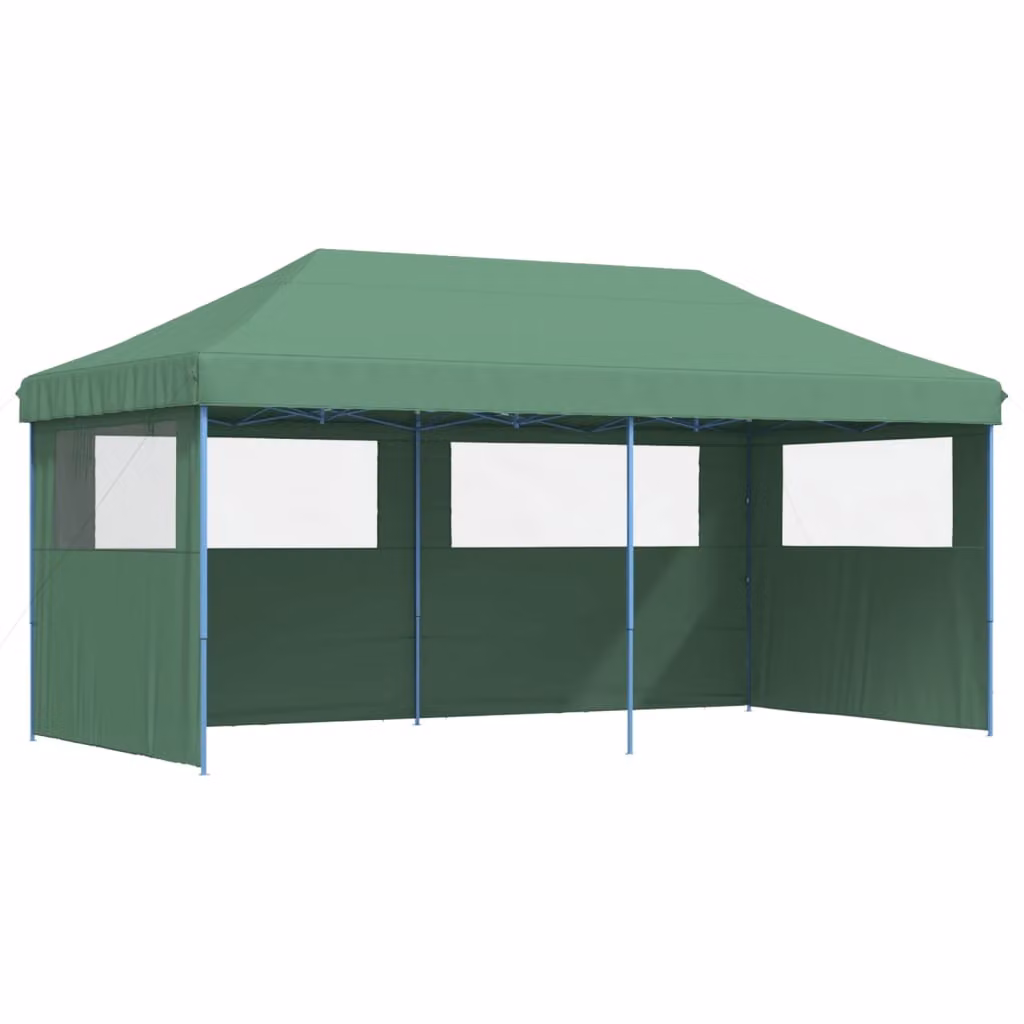 Tendone per Feste Pieghevole Pop-Up con 3 Pareti Verde