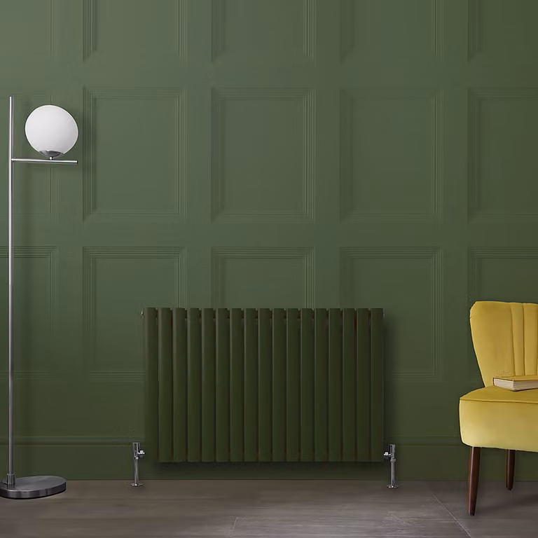 Radiatore di Design Orizzontale Giallo (Autumn Yellow) - 600mm x 413mm - Pannello Singolo  - Revive
