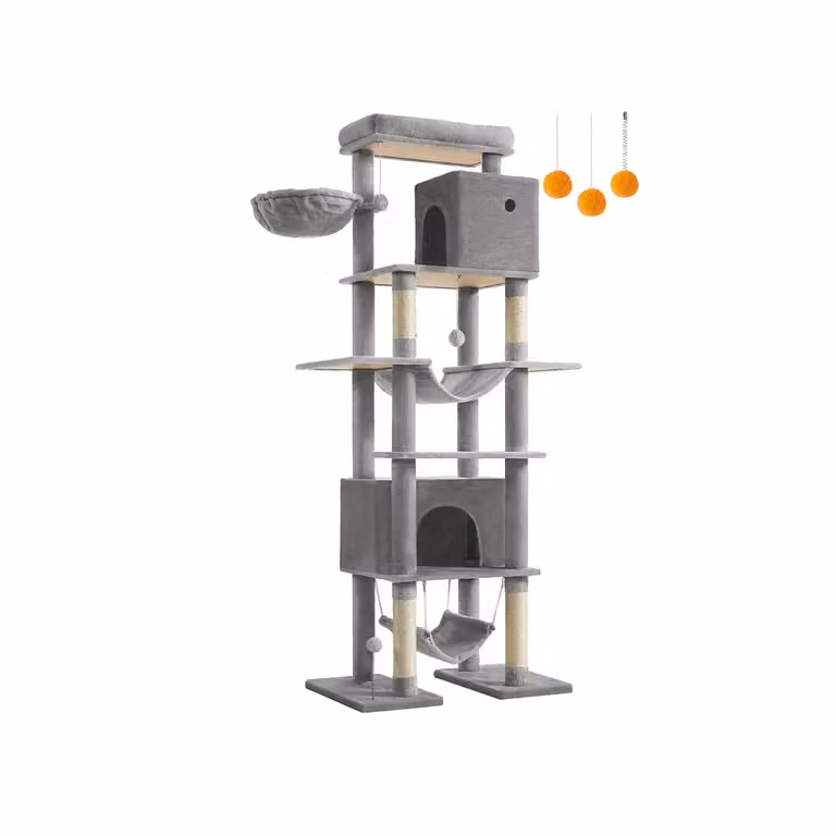 Albero per Gatti Grande, Grigio Chiaro